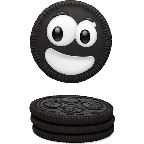 One Oreo isolated emoji