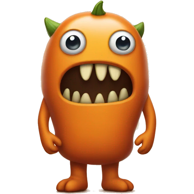 orange monster with GM emoji