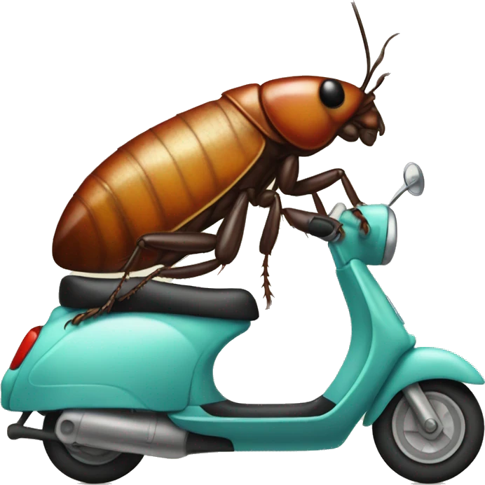 Cockroach on a scooter emoji
