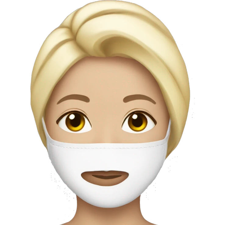 Facemask skincare blonde emoji