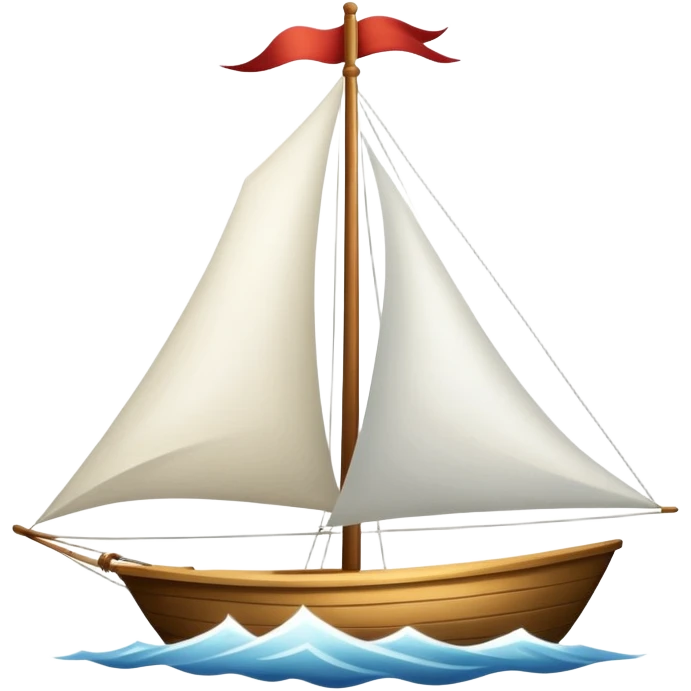 White sail no boat emoji
