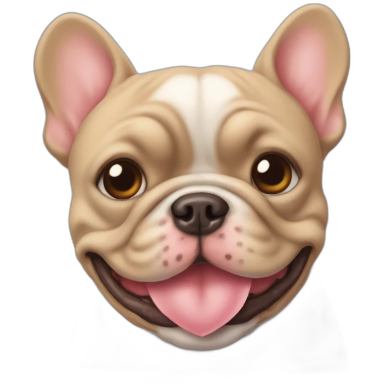Bouledogue qui fait un coeur  emoji