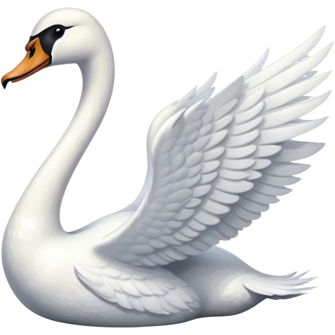 Swan big wings emoji