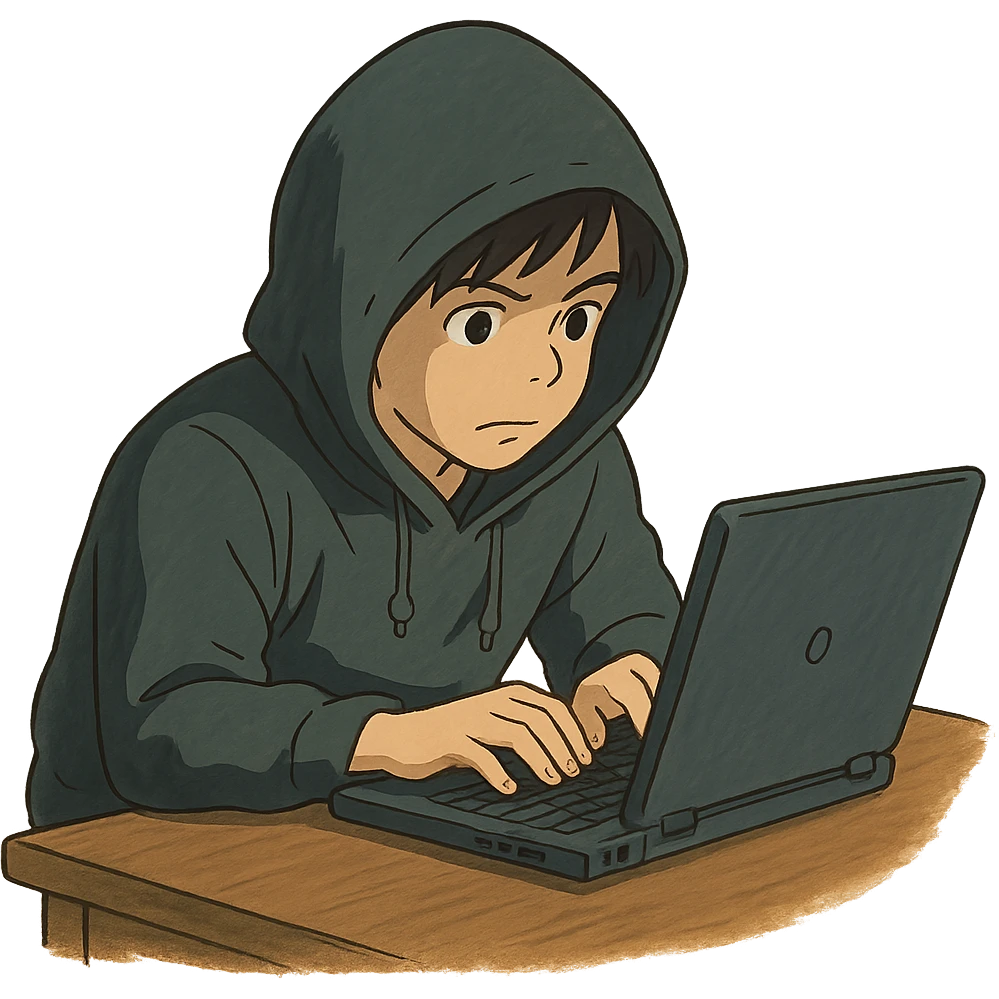 hacker at a computer emoji