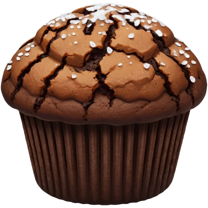 dark brown chocolate muffin emoji