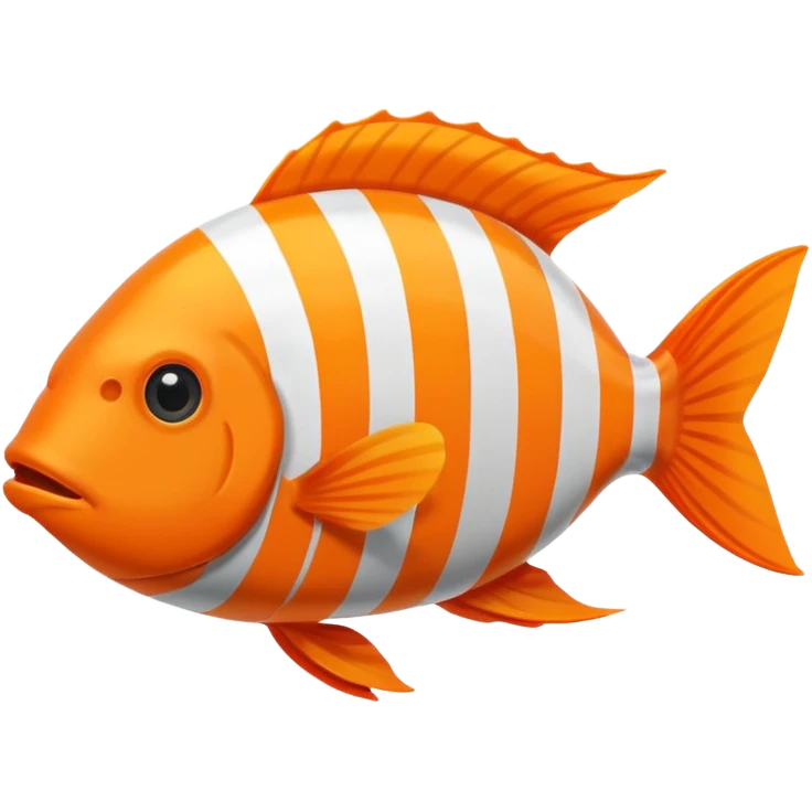 Orange çizgili Fish emoji
