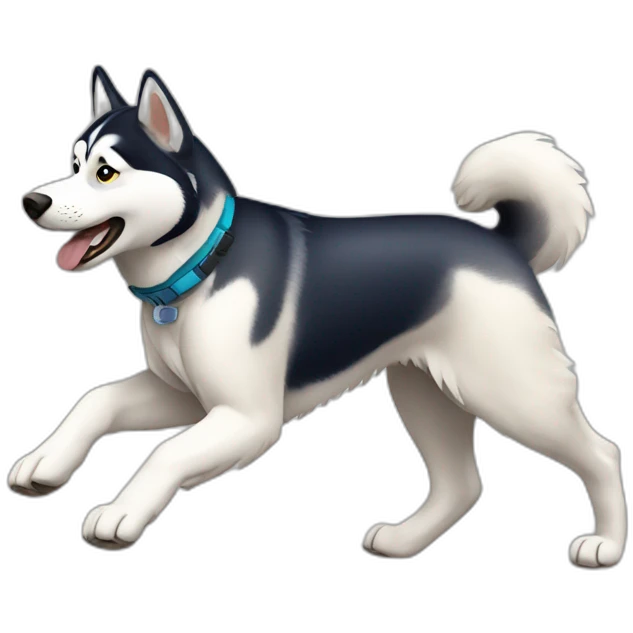 Husky trotting emoji