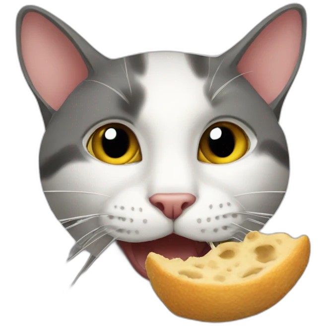 cat eating a rat emoji