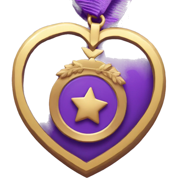 Purple heart medal emoji