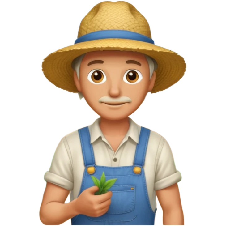 farmer cultivating a field emoji
