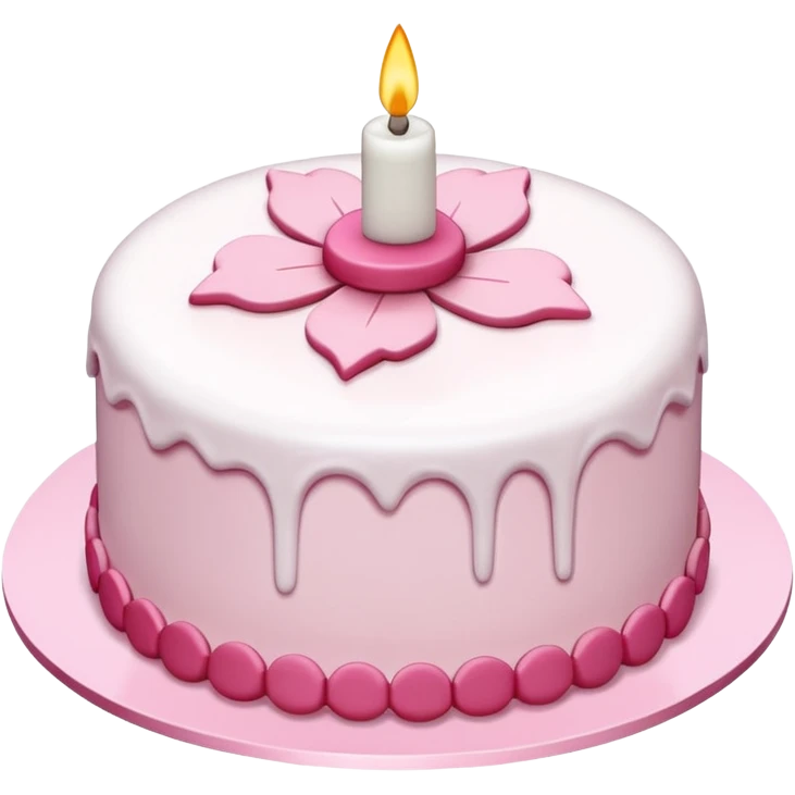 sakura cake white realistic  emoji