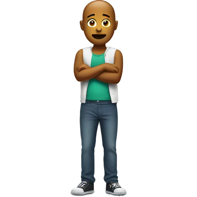 Thinking emoji with hands on his hips emoji