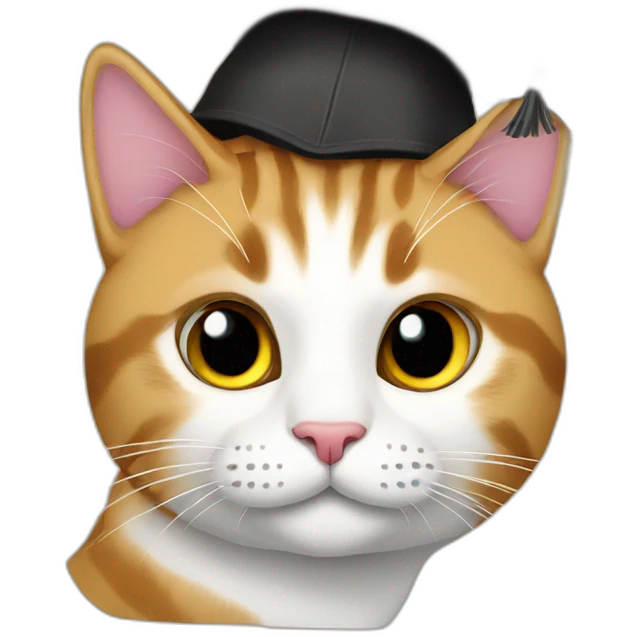 cat graduation emoji