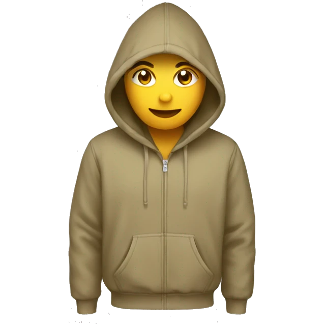 khaki color hoodie by itself emoji