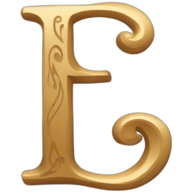 Calligraphic D letter emoji