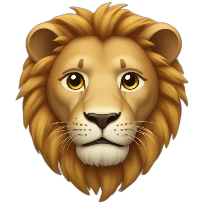 Lion with text emoji
