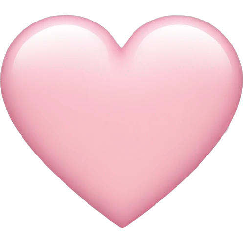 Light pink heart emoji