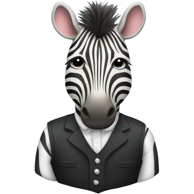 Zebra wearing a waistcoats  emoji