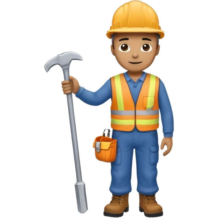 skeleton construction worker  emoji