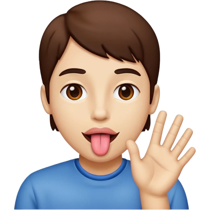 Face with tongue out hands to the side  emoji
