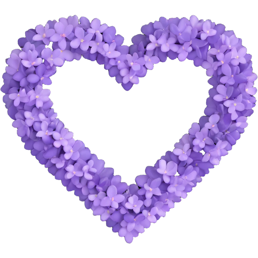lilac heart emoji