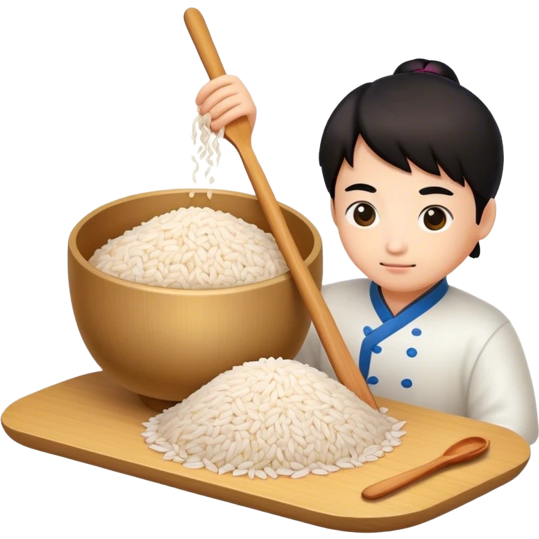 Chinese making rice emoji