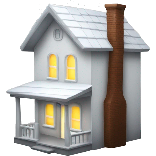 White light up house emoji