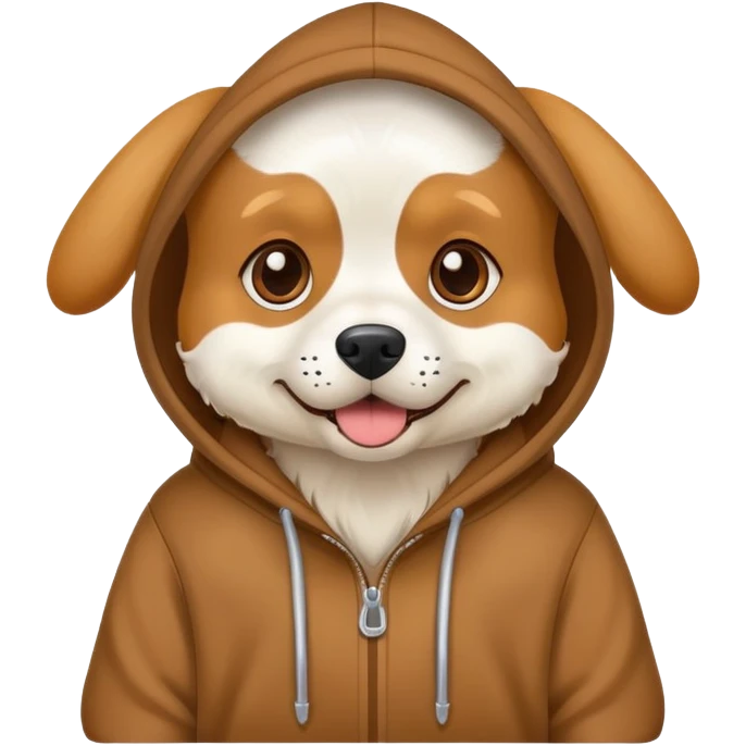 Dog wearing a hoodie emoji