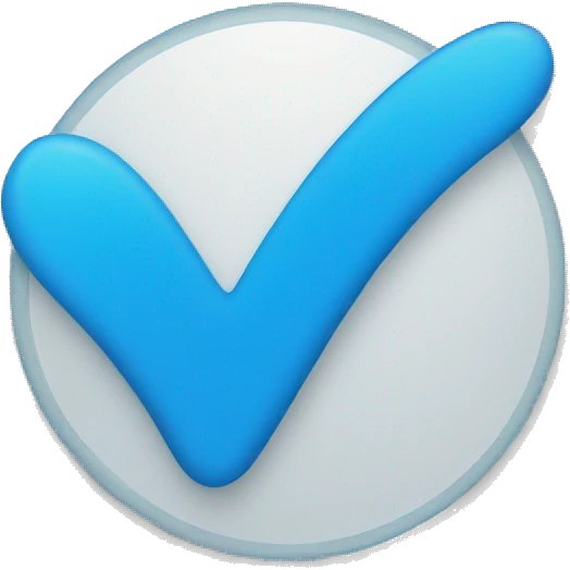 A blue Check mark in a blue circle emoji