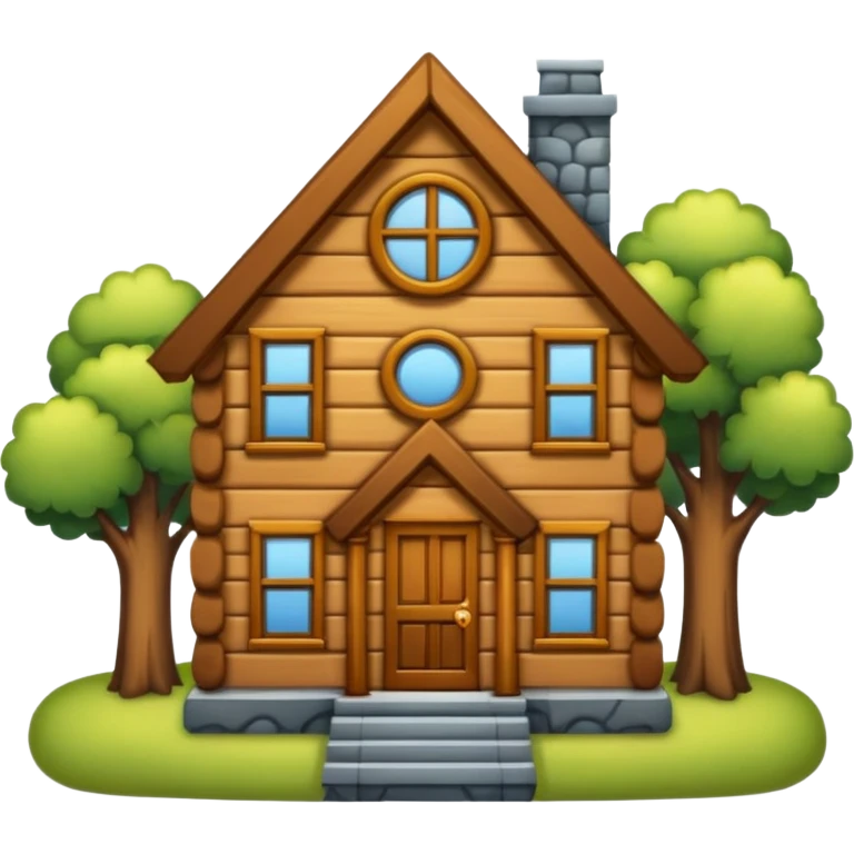 big wood house emoji