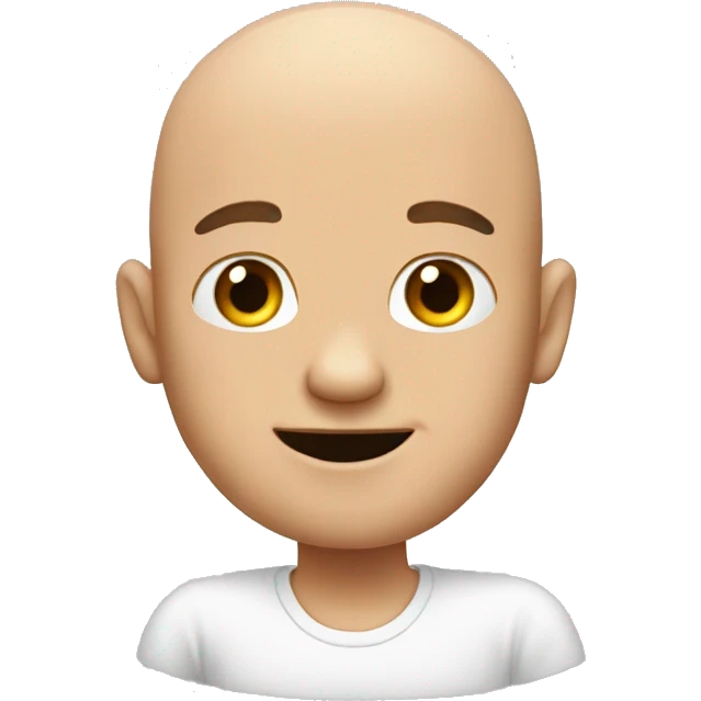 Bald man flipping off emoji