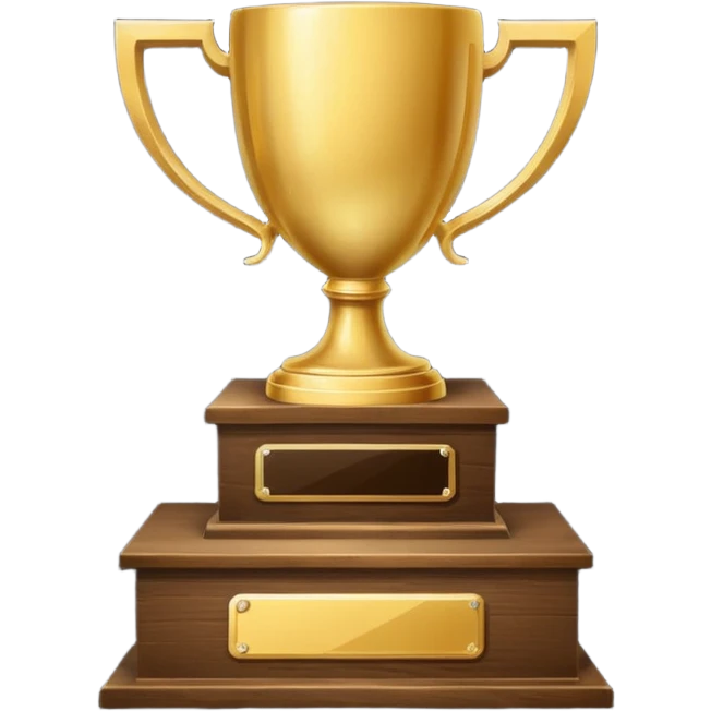 trophy on a podium emoji