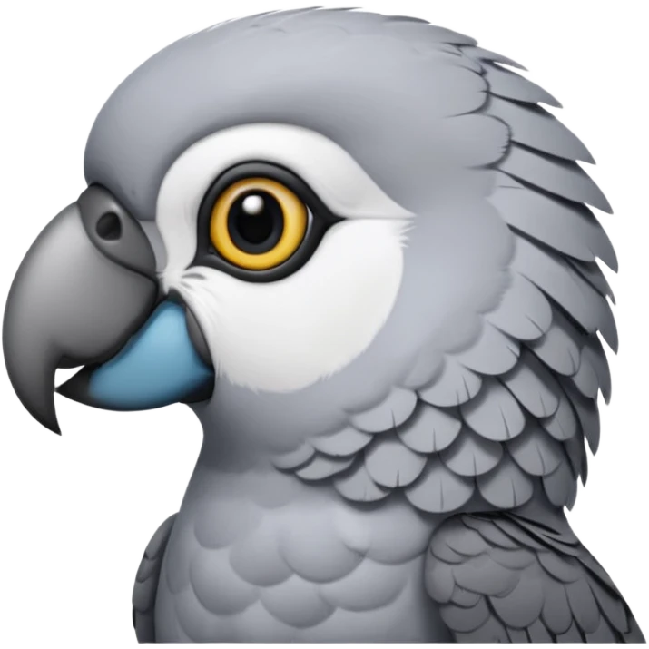 gray parrot  emoji