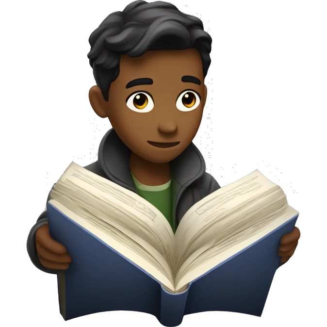 boy reading sherlock holmes book emoji