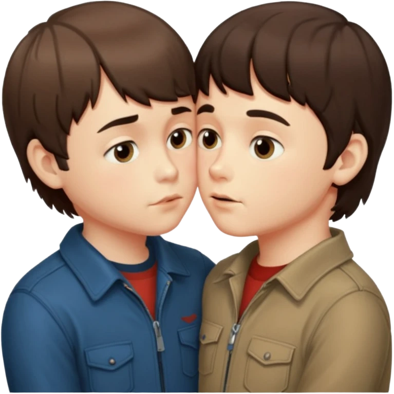 will byers and mike wheeler kissing emoji