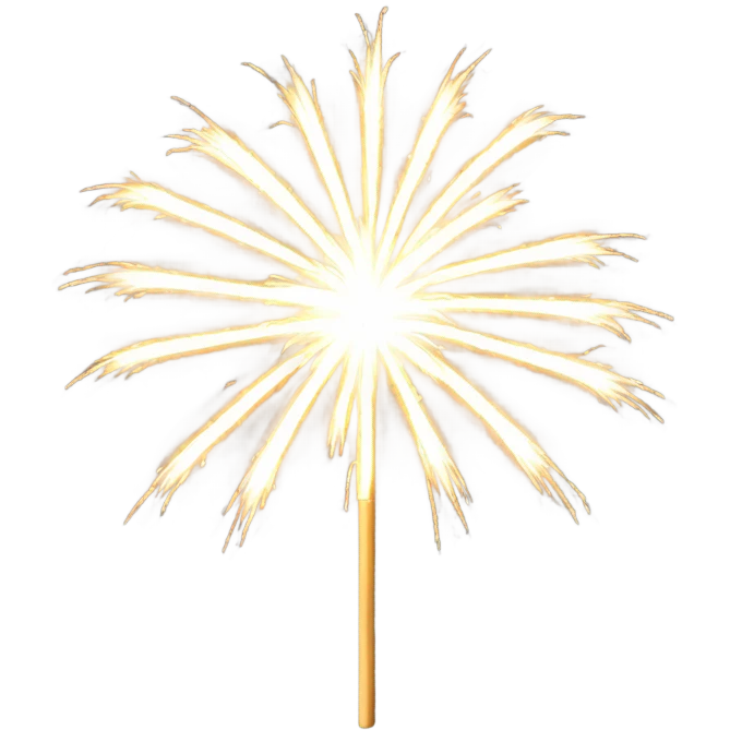 White sparkler fireworks  emoji