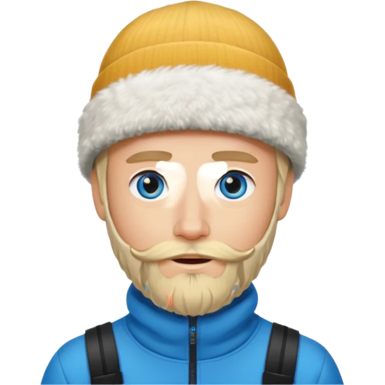 blonde guy with beard, ski hat, no bat emoji
