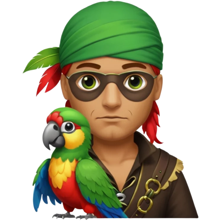 pirate and parrot emoji