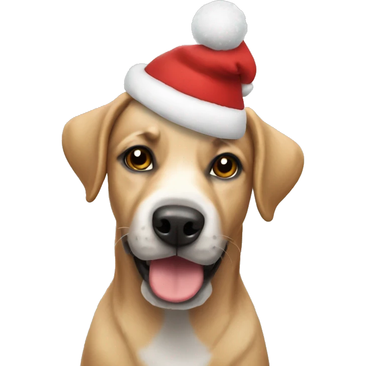 Christmas dog emoji