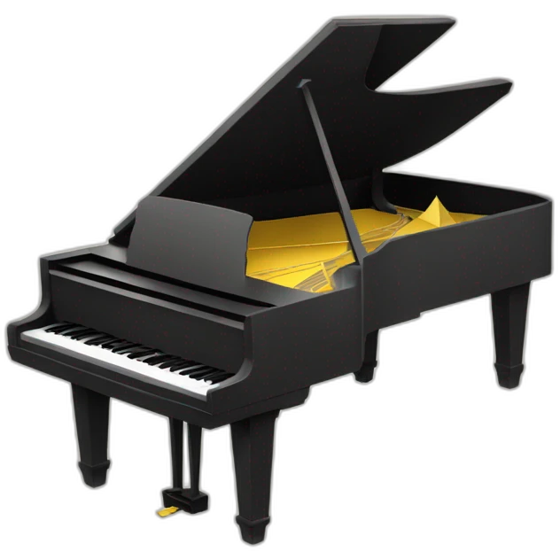 Piano origami emoji