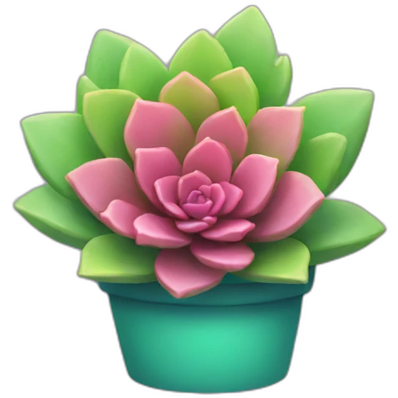 Colorful succulent emoji