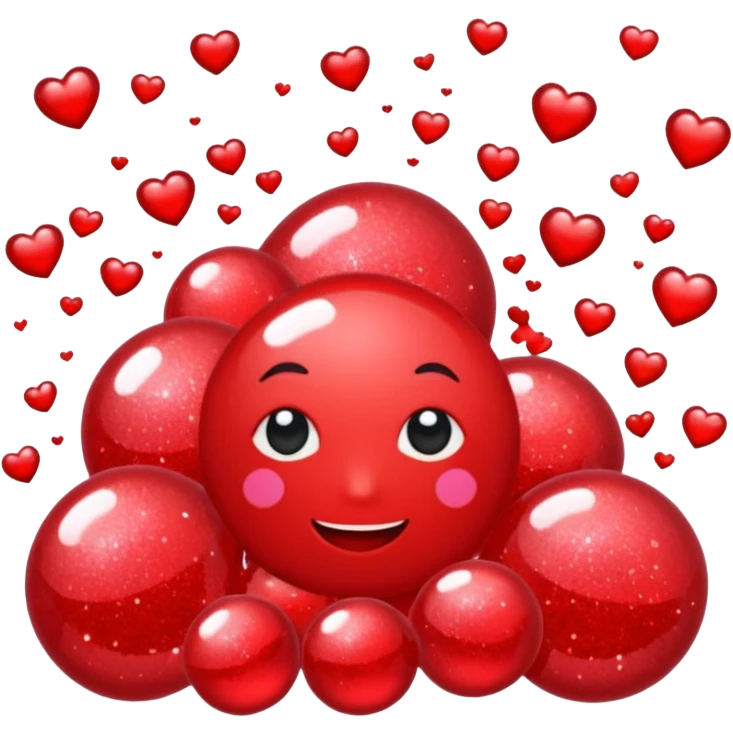 Glitter Raio vermelho emoji