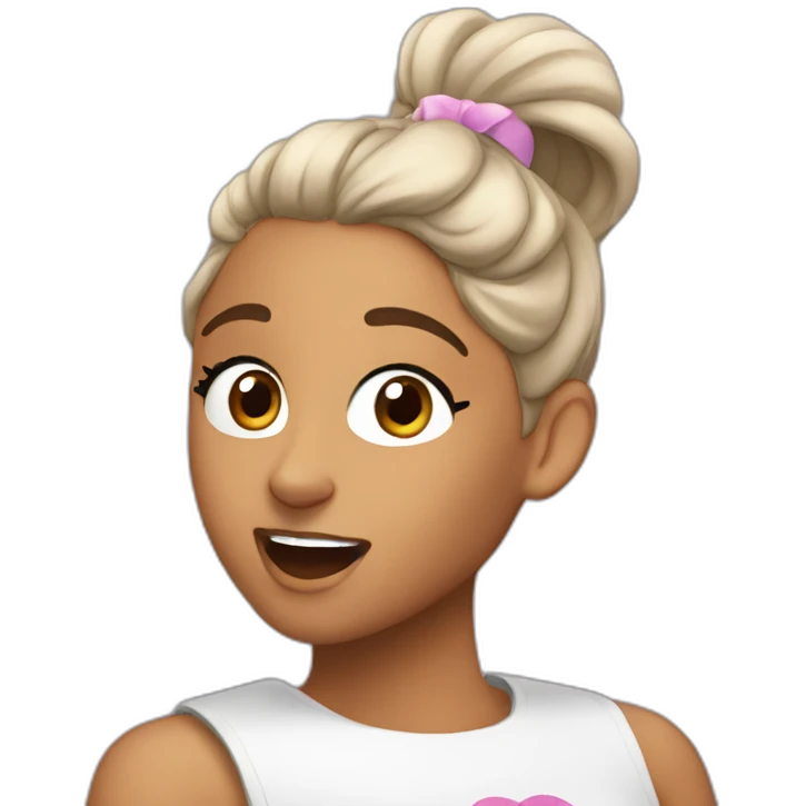 Ariana grande singing emoji