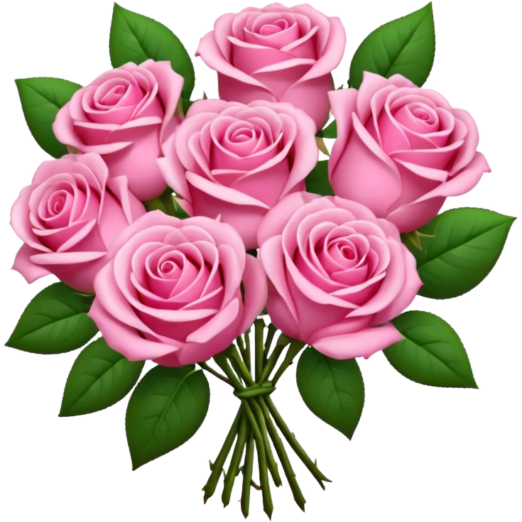 bouquet of pink roses emoji