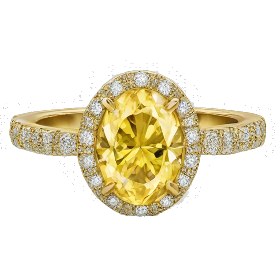 Yellow oval diamond ring gold band, elegant and detailed.” emoji