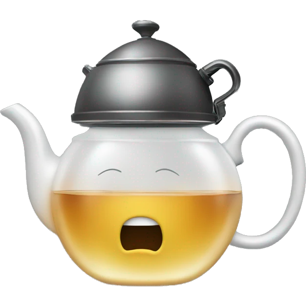 Tea kettle on kid's head emoji