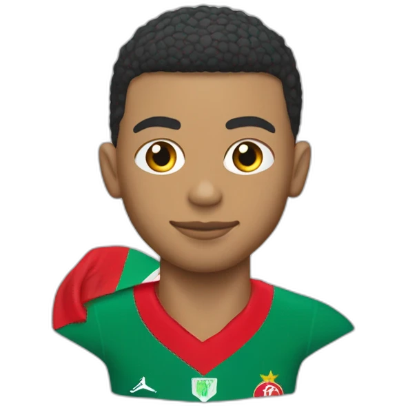 Mbappé avec le maillot du maroc emoji
