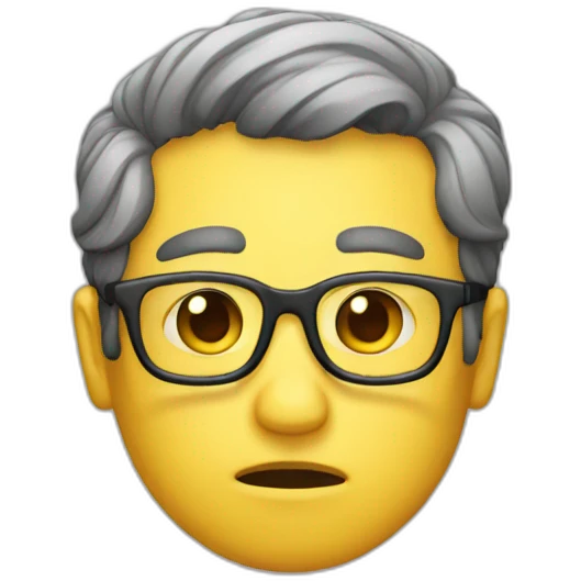 very sad nerd emoji