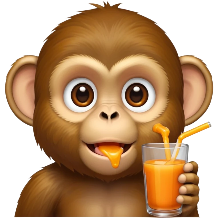 Monkey drinking juice emoji