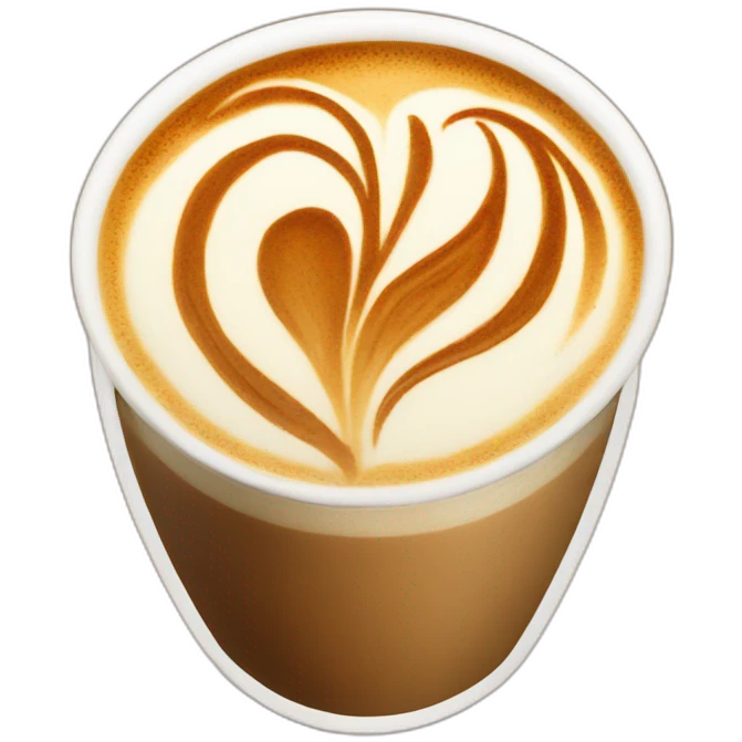 latte art tulip emoji